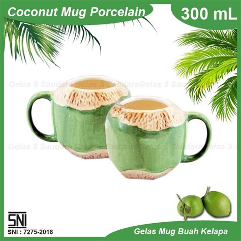 Jual Gelas Cangkir Kelapa Mug Keramik Kelapa Gelas Keramik Kelapa