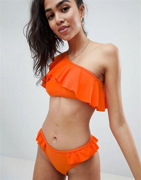 Image AlternateText Frill Bikini Top Bikinis Bikini Tops