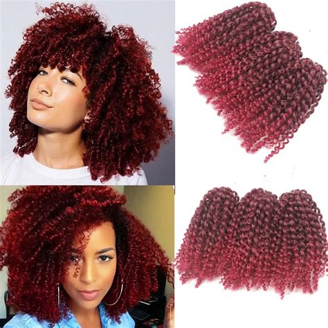 Best Pack Marley Bob Kinky Curl 8 Inch Afro Kinky Twist Hair Soft Synthetic Crochet Braiding