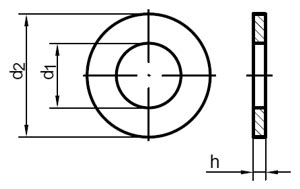 ISO 7091 Scheiben Gestanzt Produktklasse C Stahl 100 HV