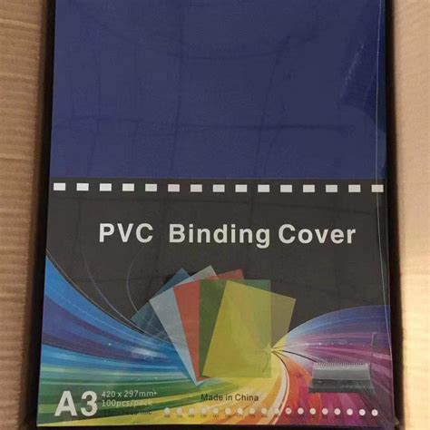 Free Sample Clear Color Pvc Book Binding Sheet A3 A4 A5 Transparent