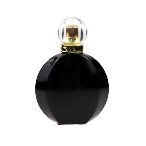 Luxury Custom Flat Round Black Ml Glass Perfume Spray Bottle High