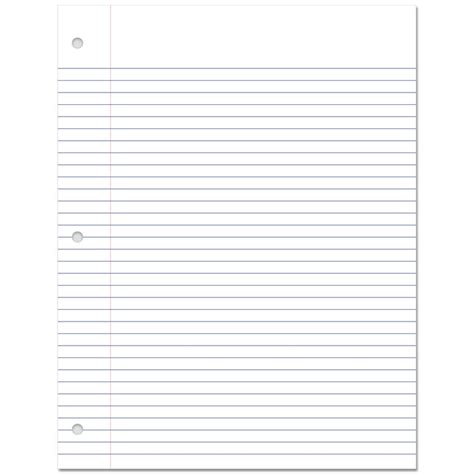 College Ruled Lined Paper Template