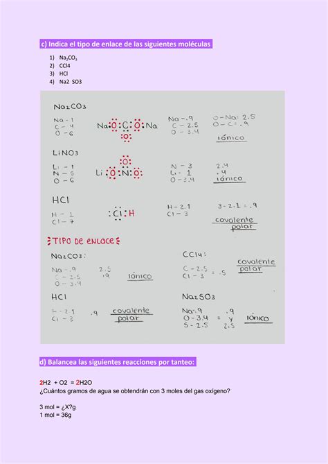 SOLUTION Ejercicios De Qu Mica Nomenclatura Y Enlaces Studypool