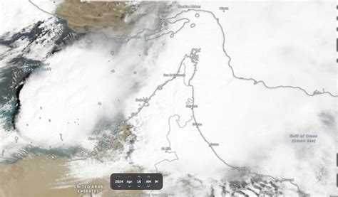 Satellite Photo Dubai Of Storms Persian Gulf Extreme Storms