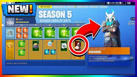 NEW SEASON 5 BATTLE PASS TIER 100 UNLOCKED RAGNAROK UPGRADES