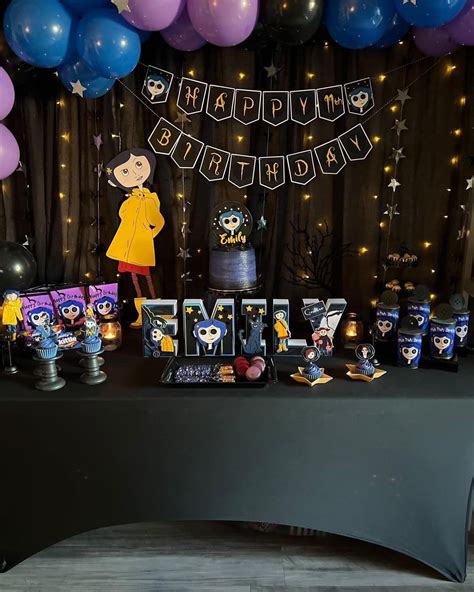 Coraline Birthday Party Coraline Decoration Coraline Banner Coraline