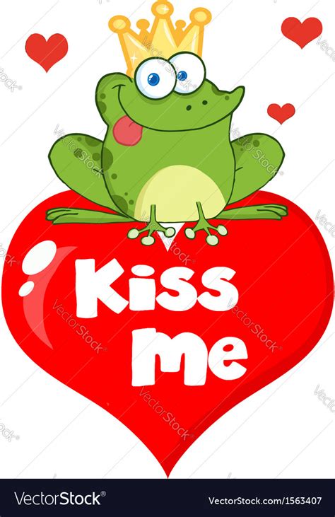 Valentines Frog Cartoon Royalty Free Vector Image