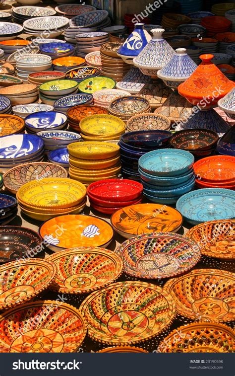 Decorative Plates - Souvenirs From Sousse In Tunisia Stock Photo ...