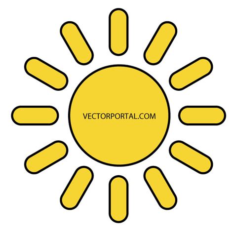 Sunny weather symbol Royalty Free Stock SVG Vector