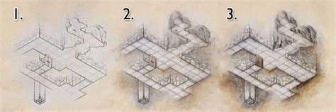 How to Draw a Dungeon Map. Part 2: Colour - Fantastic Maps