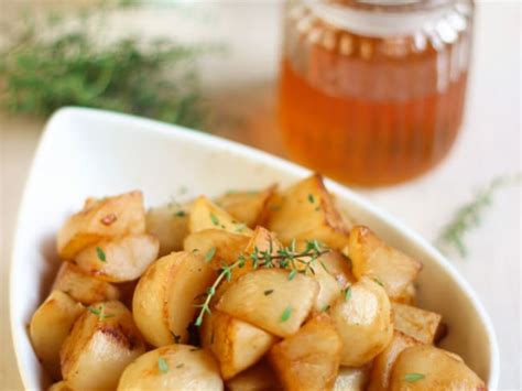 Navets caramélisés au miel et au thym recette Navets caramélisés au