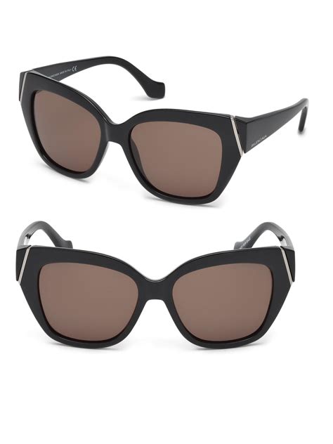 Balenciaga Marcolin 57mm Oversize Geometric Sunglasses In Brown Lyst