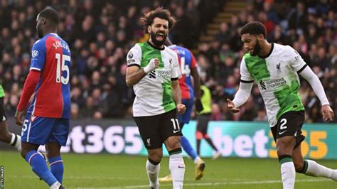 Crystal Palace Liverpool Mohamed Salah Scores Th Liverpool Goal