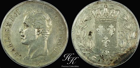 Silver Francs Charles X D France Xf Au Ma Shops