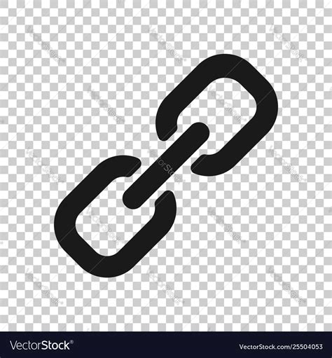 Chain Sign Icon In Transparent Style Link On Vector Image