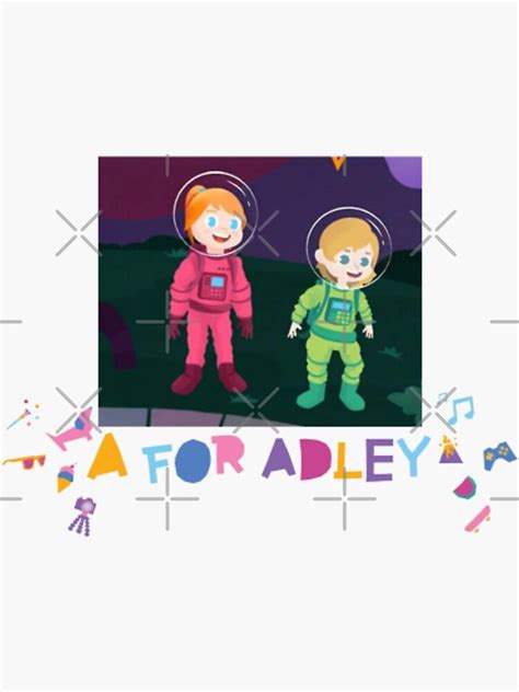 "A For Adley Cartoon Merch" Sticker for Sale by josephaha | Redbubble