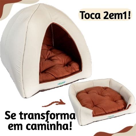 Cama Caminha Toca Iglu Pet Cachorro Gato Conforto Qualidade M Luxo