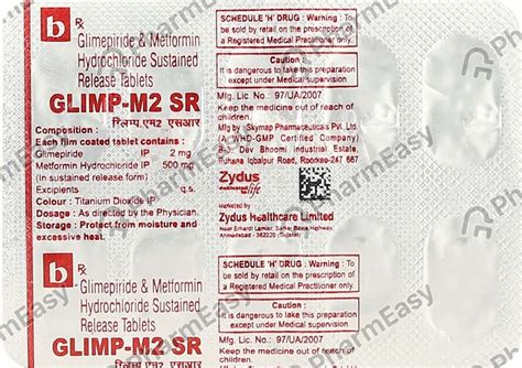 Glimp M 2mg Sr Strip Of 10 Tablets Uses Side Effects Price And Dosage