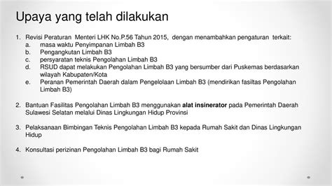 Kebijakan Pengelolaan Limbah B3 Dari Fasilitas Pelayanan Kesehatan