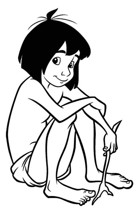 Mowgli From The Jungle Book Coloring Page Jungle Book Jungle Book