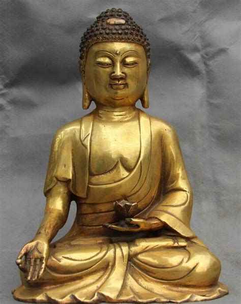 003426 Tibet Buddhism Temple Copper Bronze Gild Sakyamuni Tathagata