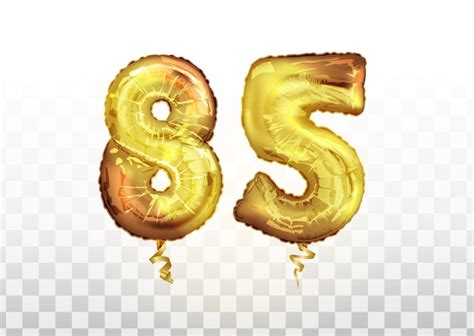 Premium Vector Realistic Isolated Golden Balloon Number