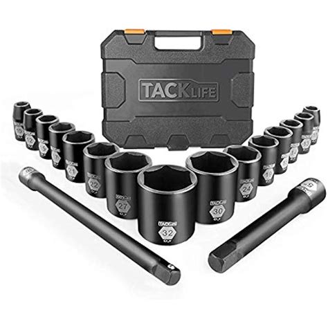 12 Inch Drive Master Shallow Impact Socket Set Metric Cr V 6 Point 17 Piece Ebay