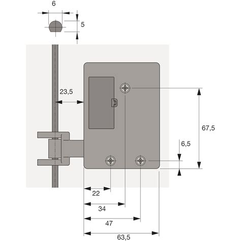 HETTICH Hettlock RFID tolóajtózár Proxy 125 kHz fekete