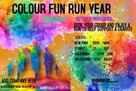 Colour Fun Run Template Postermywall