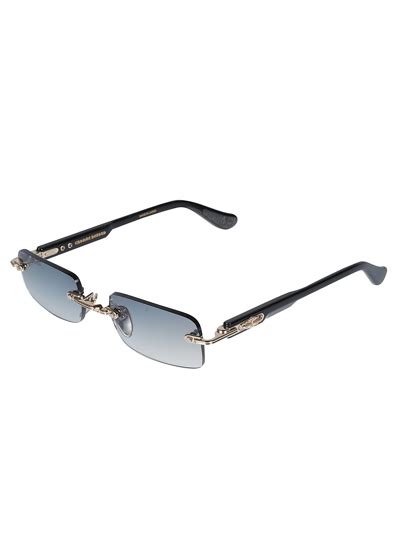 Chrome Hearts Rectangle Rimless Sunglasses In Black Modesens