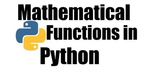 Python Tutorial 10 Math Functions In Python YouTube