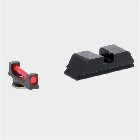 Ameriglo Red Fiber Frontblack Rear Sight Set For Glock 424343x48