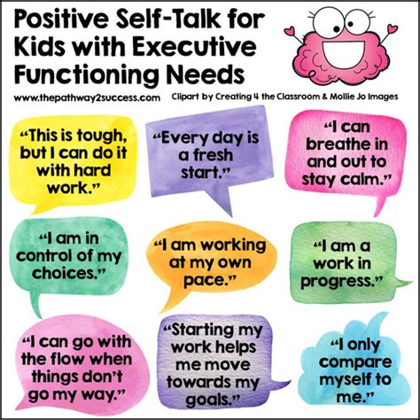 Positive Self Talk For Executive Functioning Success The Pathway 2 Success