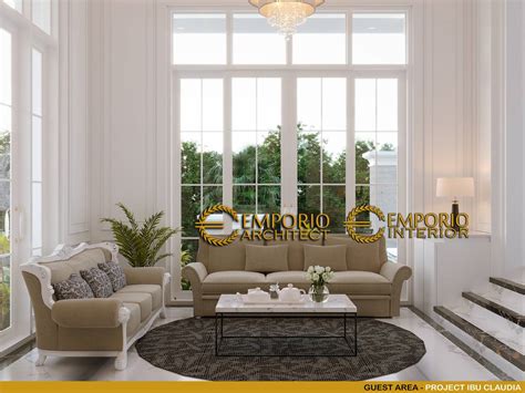 Desain Ruang Tamu Interior Rumah Classic Lantai Ibu Claudia Di