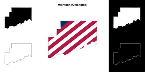 McIntosh County, Oklahoma outline map set 43577208 Vector Art at Vecteezy