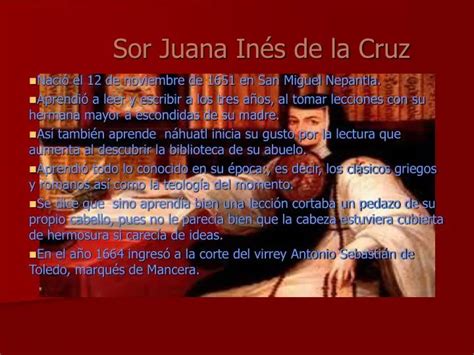 PPT Sor Juana Inés de la Cruz PowerPoint Presentation free download