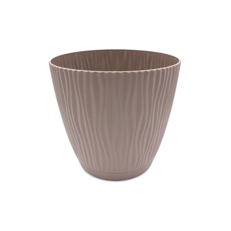 Prosperplast Sandy Flower Pot Mocca 129mm X 120mm NTUC FairPrice