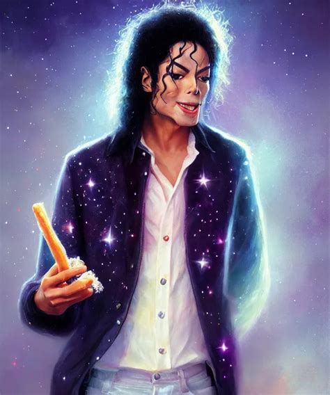 michael jackson, cinematic, sparkle shirt, eating a | Stable Diffusion ...