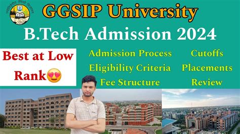 GGSIP University B Tech 2024 Admission Process Placements Cutoff