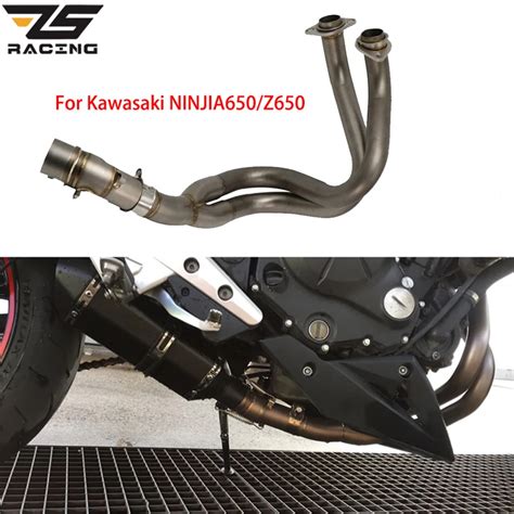 ZS Racing Motorcycle Exhaust Middle Pipe Middle Pipe Full System For