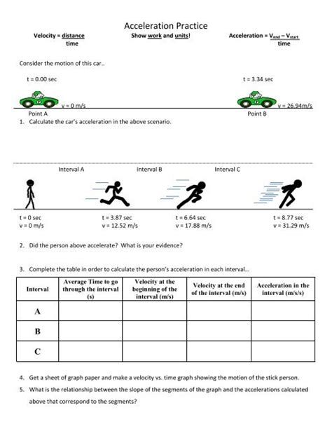 Graphing Speed Slope Worksheet For 9th 12th Grade Lesson Planet Worksheets Library