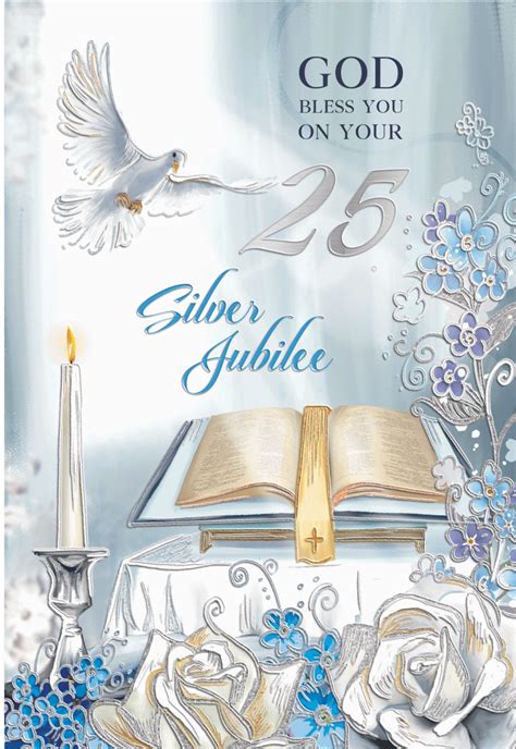 Silver Jubilee Religious Cards Sj50 Pack Of 12 2 Designs