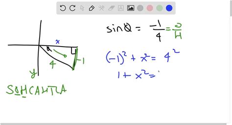 SOLVED Let Theta Be An Angle In Quadrant IV Such That Sin Theta 1 4