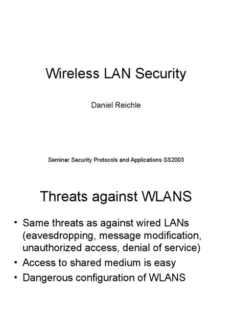 Wireless Lan Security Pdf Wireless Lan Computer Networking