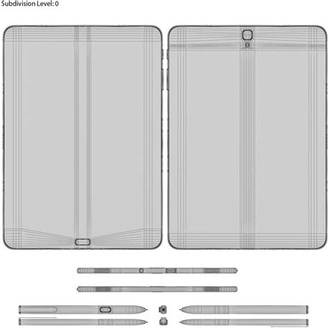 Samsung Galaxy Tab S3 Con S Pen Silver Modelo 3d 39 3ds Fbx Obj