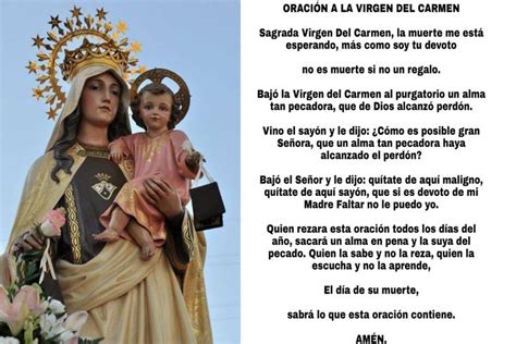 Virgen del Carmen oración