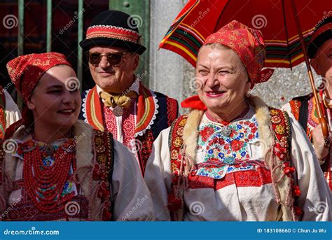 Croatian People with Traditional Clothes in Zagreb Editorial Image ...