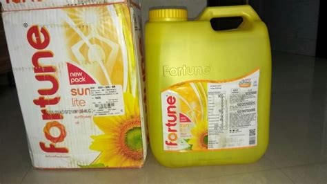 Liter Fortune Sunlite Refined Sunflower Oil Packaging Type Plastic