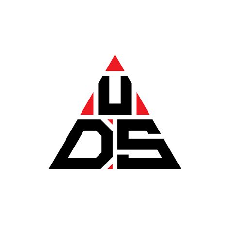 UDS triangle letter logo design with triangle shape. UDS triangle logo ...